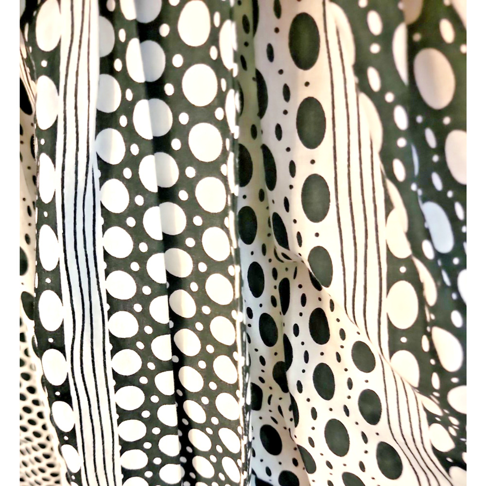 Maggie London size 8 Wrap Dress Black & White polkadot Cotton Poly Sleeveless - Picture 3 of 3
